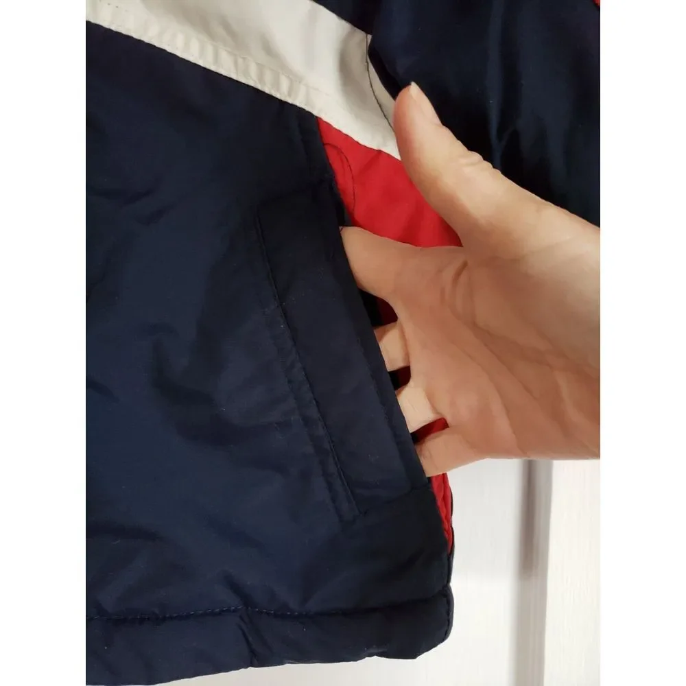 Osh Kosh‎ B'gosh Boys Red & Blue Hooded Winter Warm Coat Size 18M